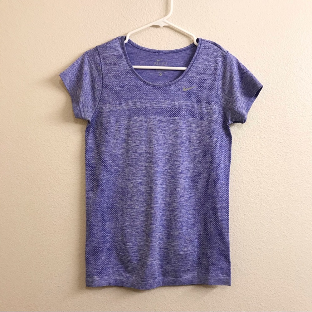 Nike Women’s Purple Periwinkle Seamless Running & Training Short Sleeve Top